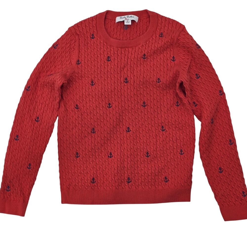 Brooks Brothers Kids Red Anchor Supima Cotton Pullover Sweater Medium